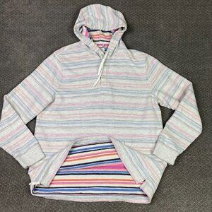 Marine Layer Portola Beach Hoodie Men's Large Striped Textured Pullover